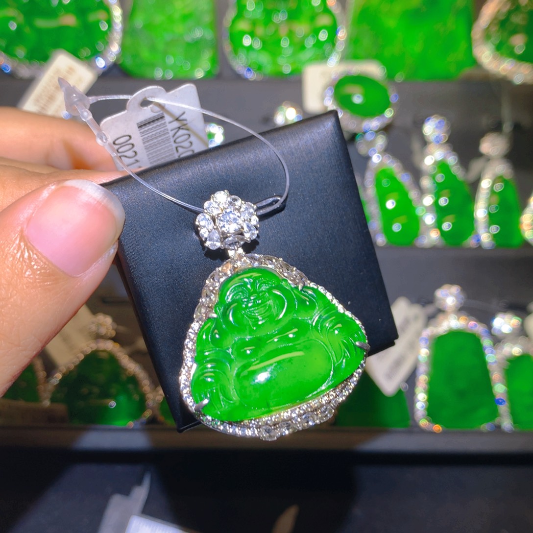翡翠银S925镶嵌颈饰