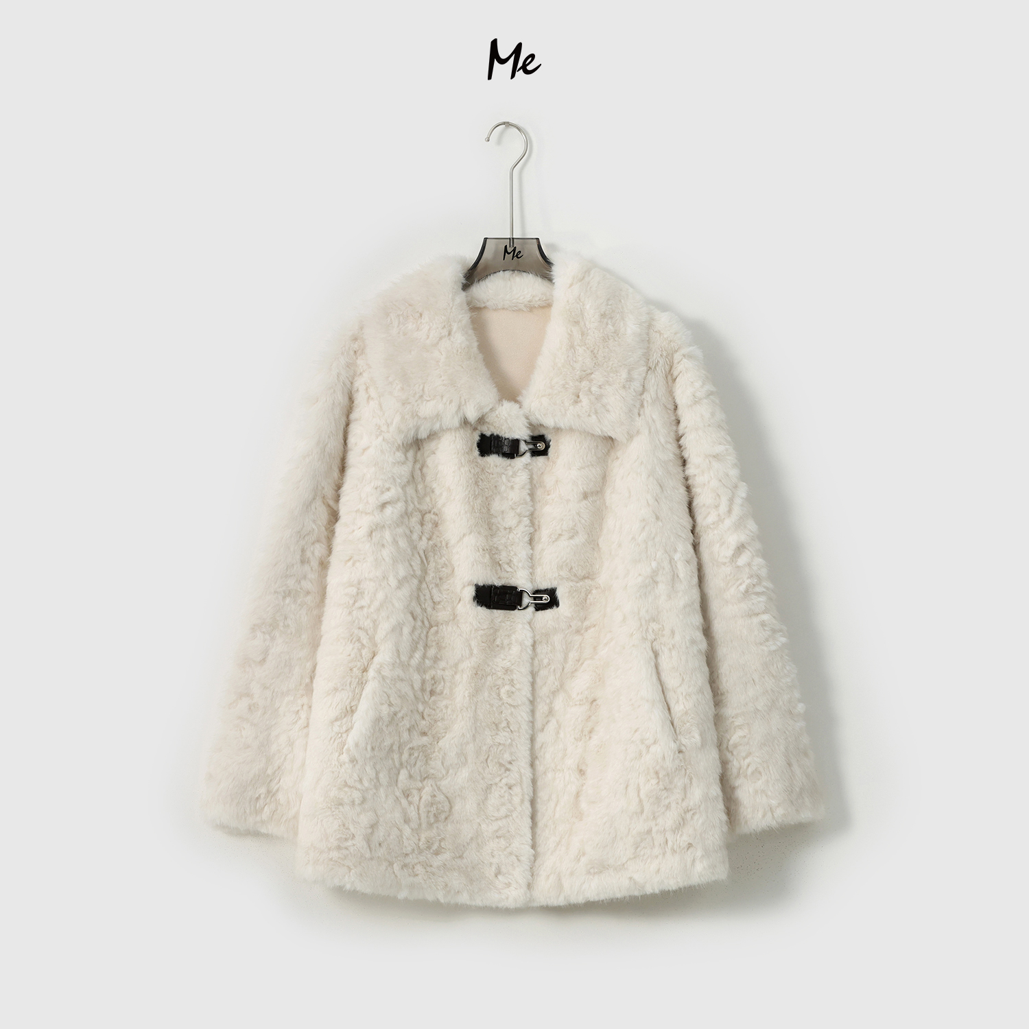 ME【名场面】TEDDY卷毛奢牌感显瘦百搭时尚保暖毛毛外套MESA4445