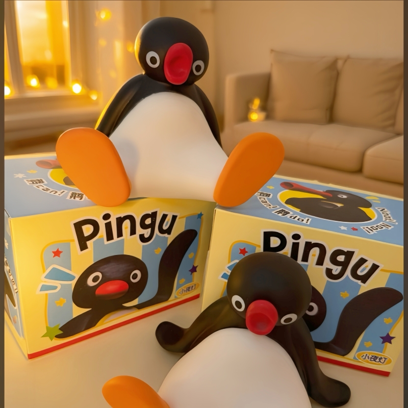 企鹅Pingu拍拍小夜灯床头卧室摆件创意氛围灯可爱女生闺蜜礼物
