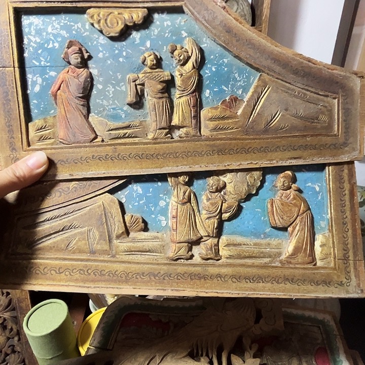 手工艺品琉璃大**公一对花板