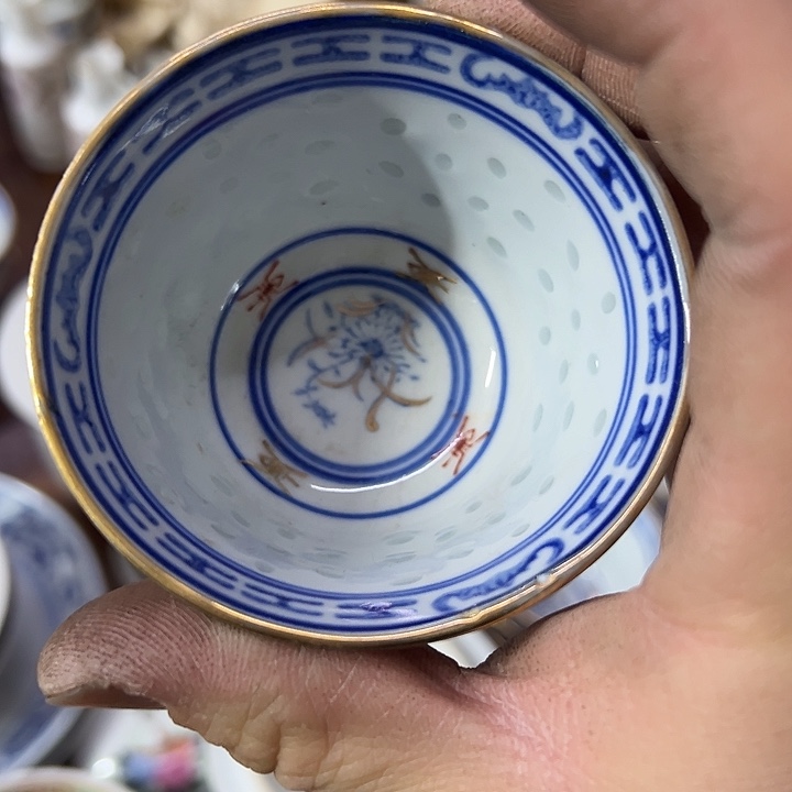 摆件陶景德镇玲珑小杯子1245