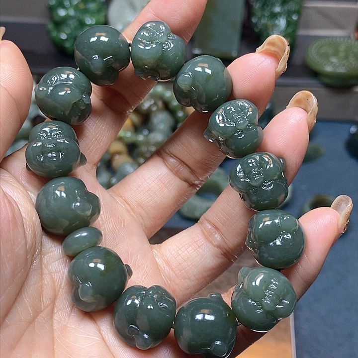 和田玉手串未镶嵌