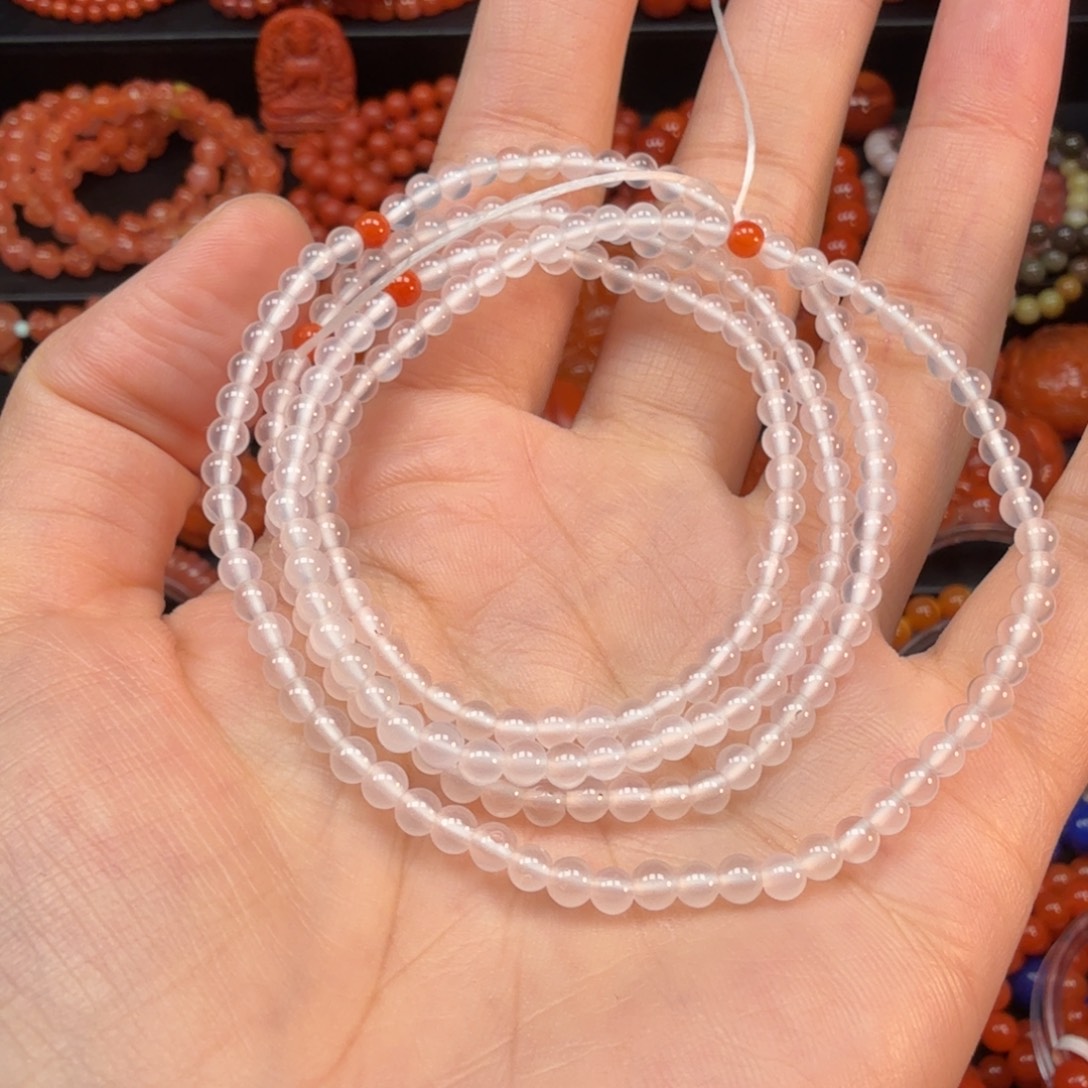 南红玛瑙未镶嵌荔枝冻3.7mm