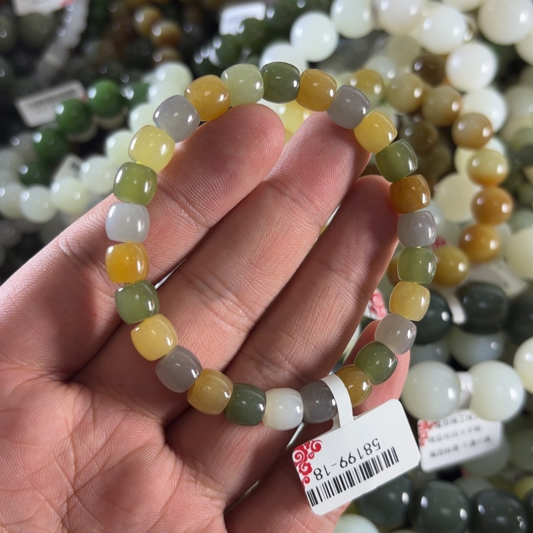 和田玉手链未镶嵌月*W138