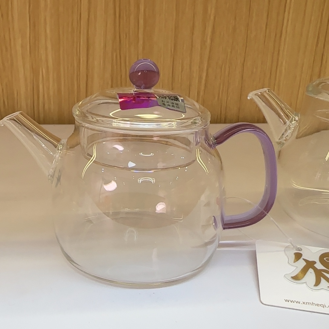 远***乡玻璃手工艺品禾器言卿壶浅紫色