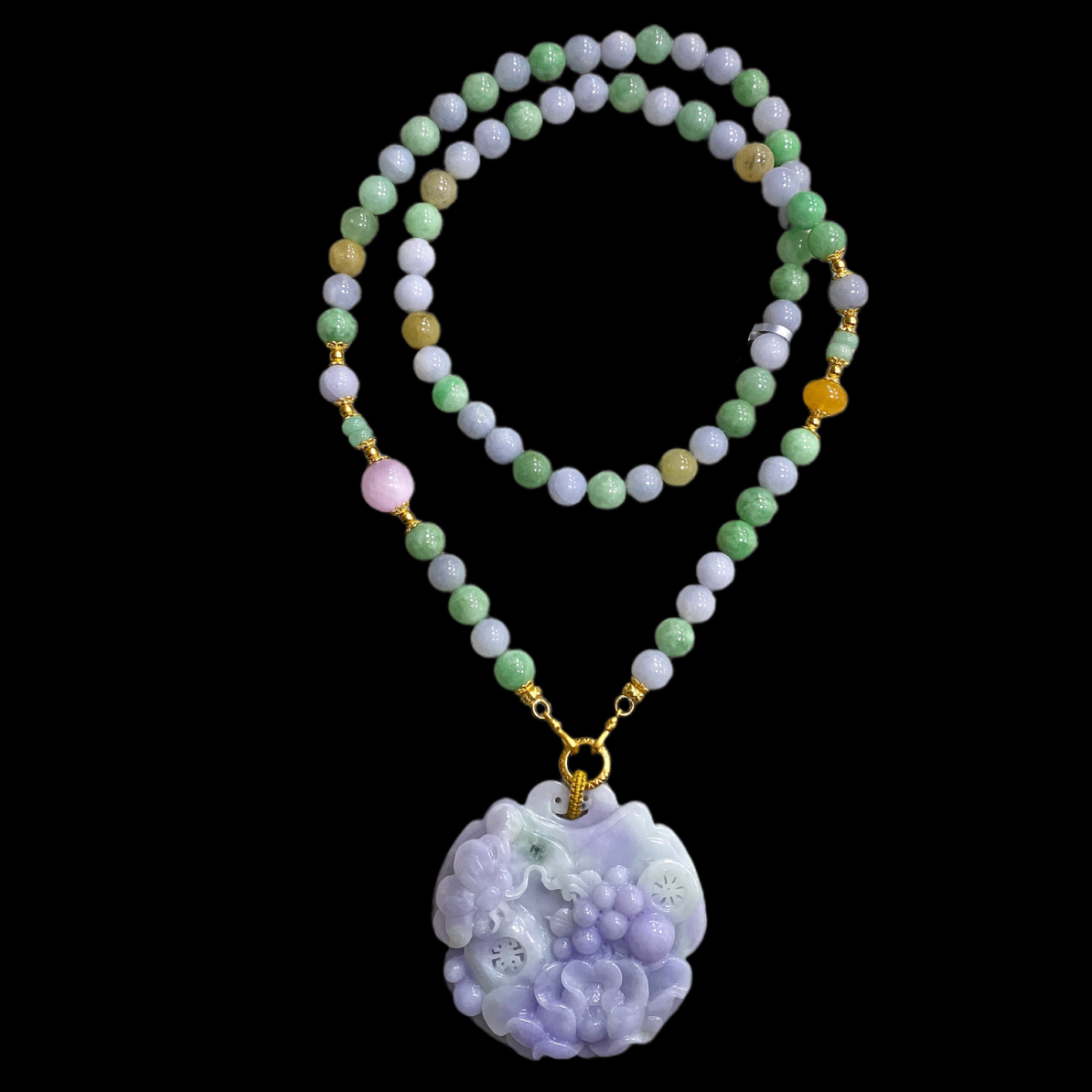 N3476翡翠项链孤品