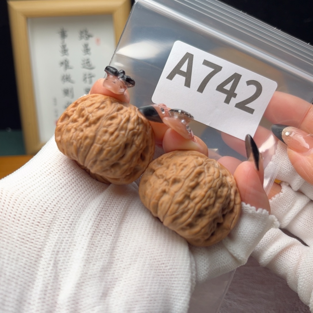 把件文玩核桃37平底锅a742