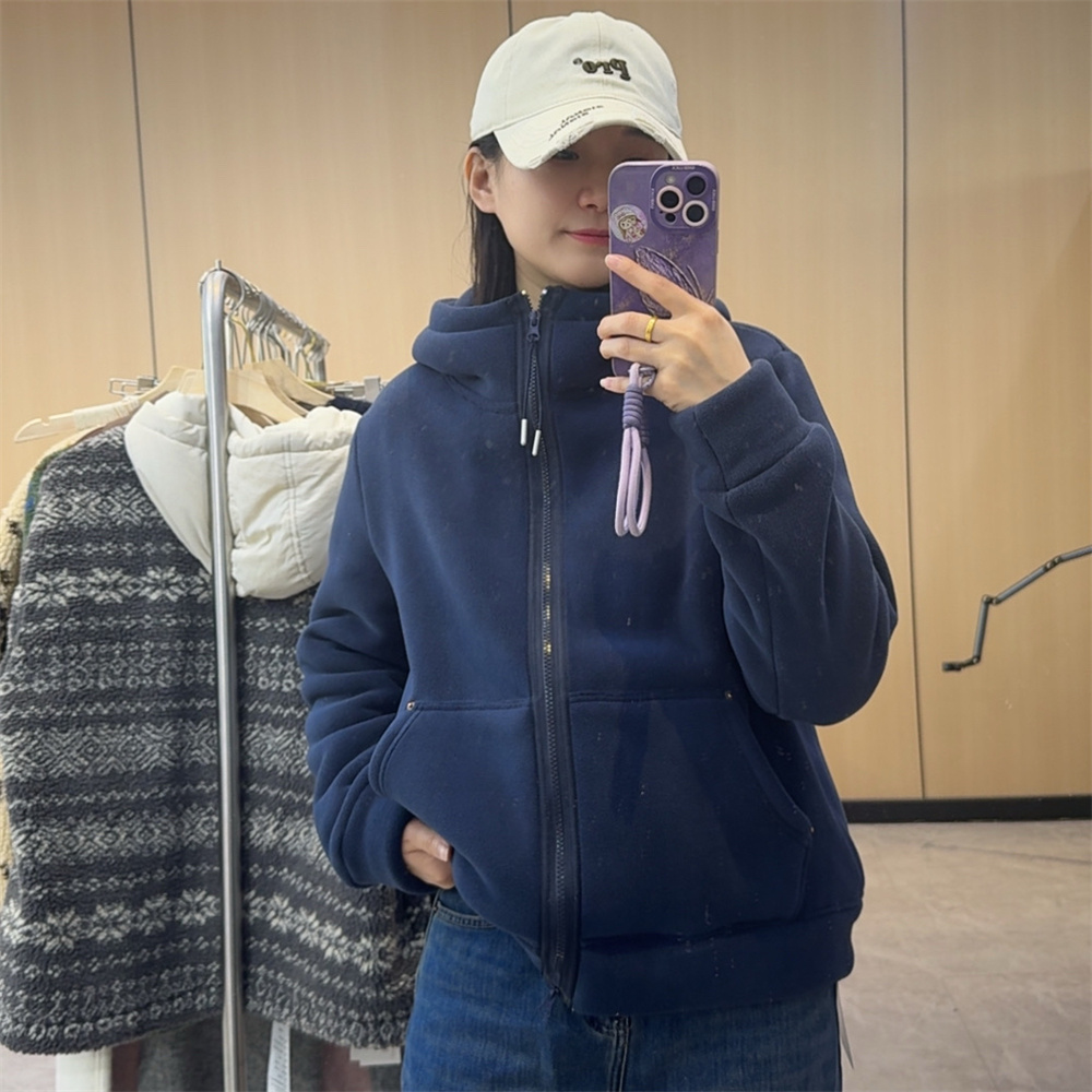 FEIFEI-[洋气外搭]2025秋冬新款时尚奥粒羊驼袋鼠兜外套HT-2659