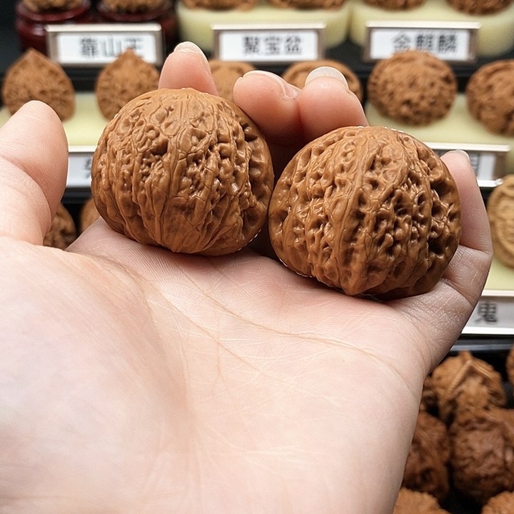 文玩核桃把件铁锤40尺镶嵌