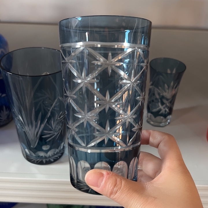 平底款水晶玻璃微瑕一个