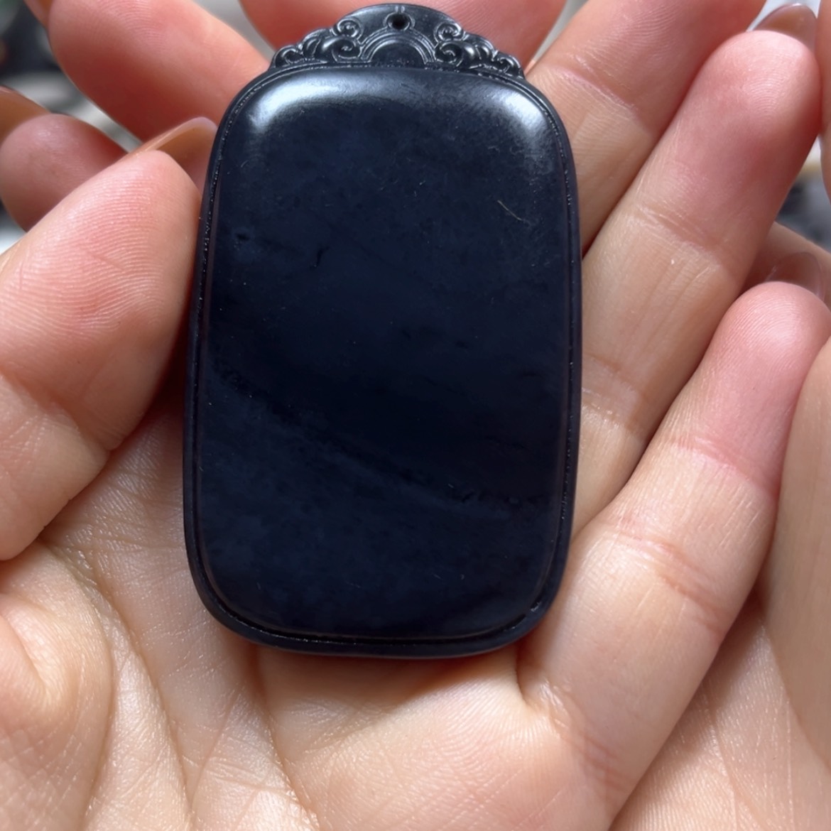 【闪购商品】和田玉（墨玉）46面包羊脂级60克左右未镶嵌