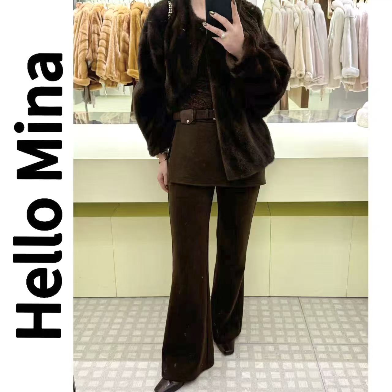 98216厚绒款加绒加厚新款微喇不可拆卸屁帘裤(含腰带)