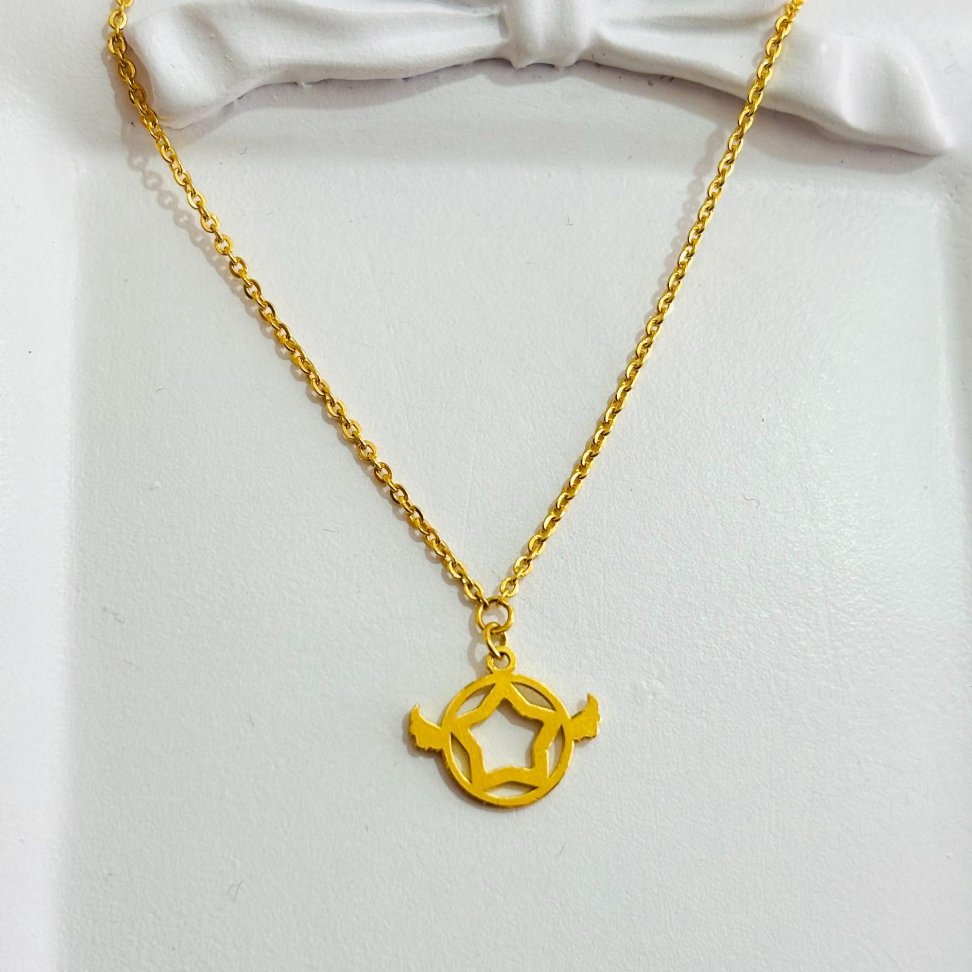 SUNFEEL/赛菲尔足金999幸运星黄金项链活泼百搭减龄款礼物推荐