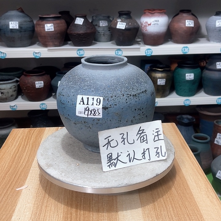 红陶手工制作工艺花盆