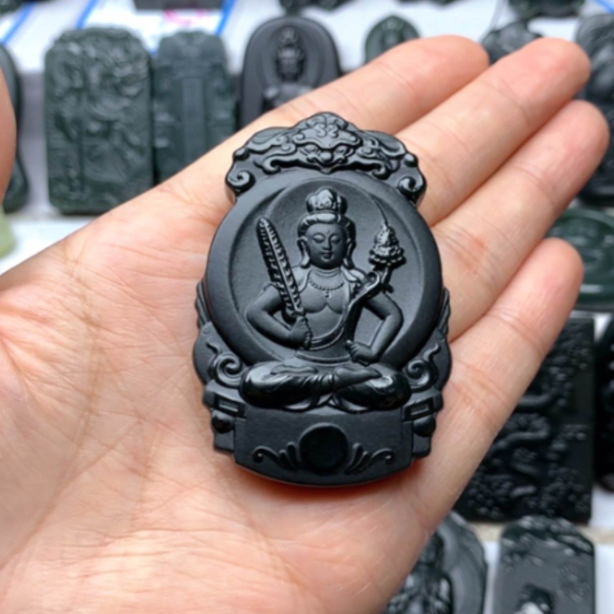 【闪购商品】颈饰未镶嵌和田玉愛***美双面雕刻