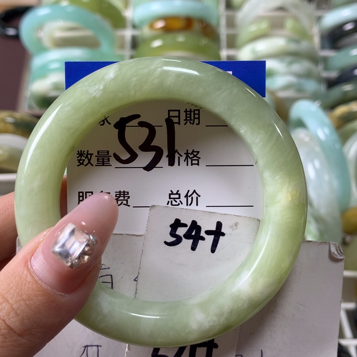 蛇纹石玉手镯未镶嵌531