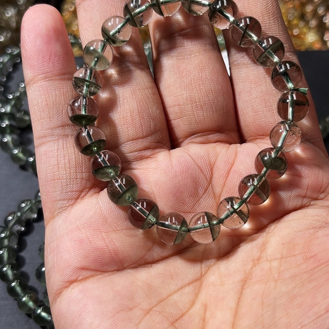 Q***.未镶嵌手串水晶绿幽灵