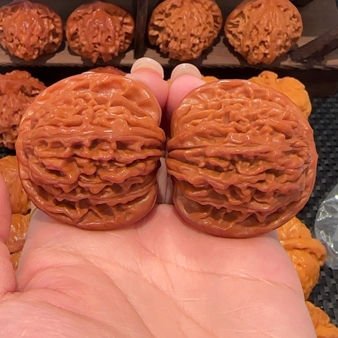 桃核把件四座楼43精品1165