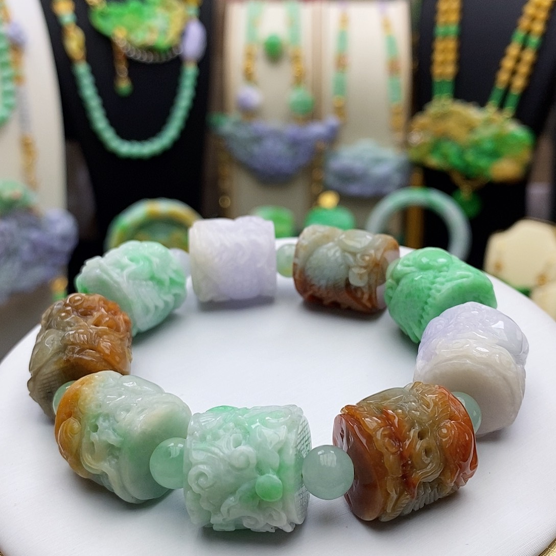 翡翠手链未镶嵌天然