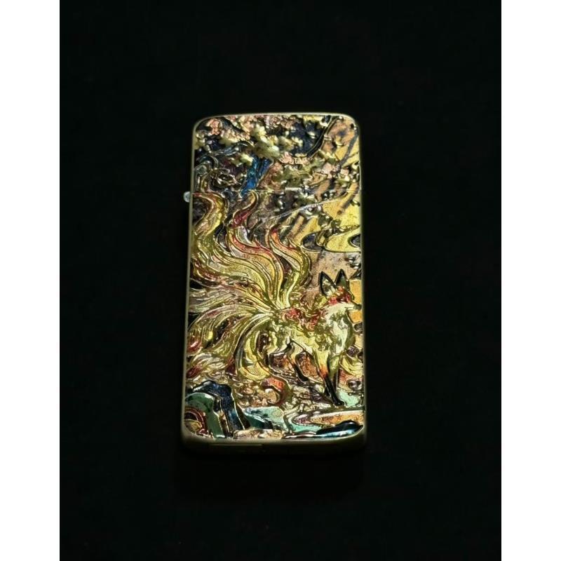 三冰火双狐打火机【全新机无油】