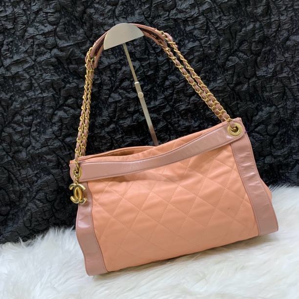 95新 Chanel/香奈儿 CHANEL/香奈儿 2ways菱格拼色单肩包托特包