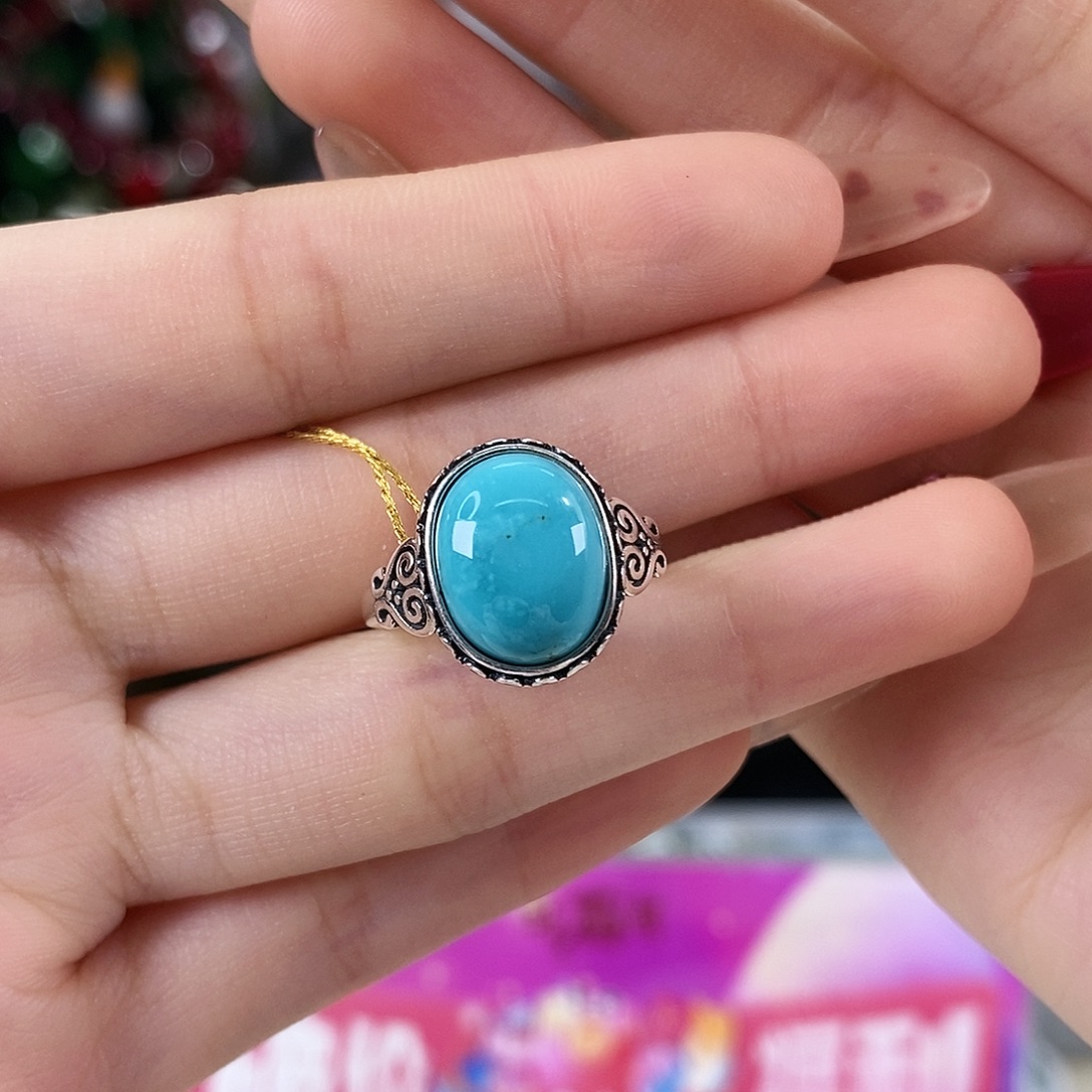 绿松石银S925镶嵌珠宝奇石