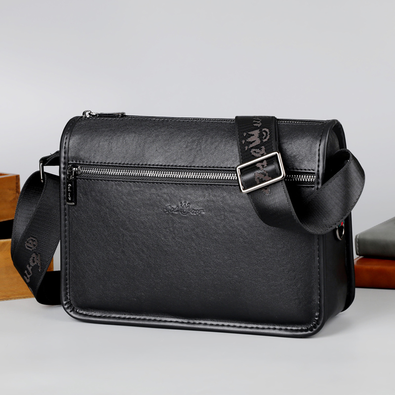 2025秋季新款男士通勤单肩包真皮男包牛皮男士斜挎包植鞣皮男士包