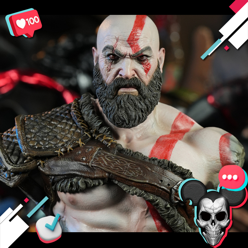 【3109 双旦】战神5  战神 奎托斯 1/4 半身像 手办 雕像 GK