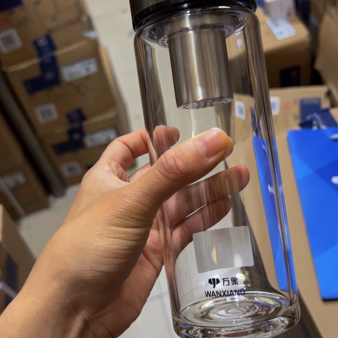 万象u48R本色单层烫手玻璃杯520➕杯套➕9913