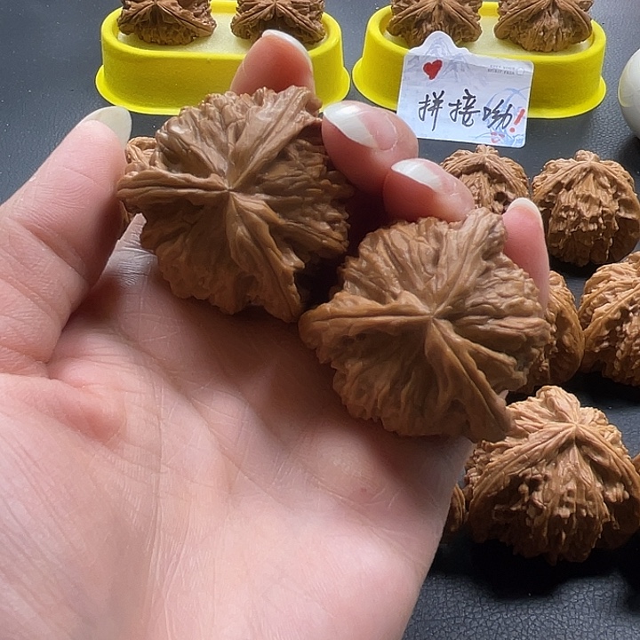 雷***0文玩核桃吊坠拼接白奔