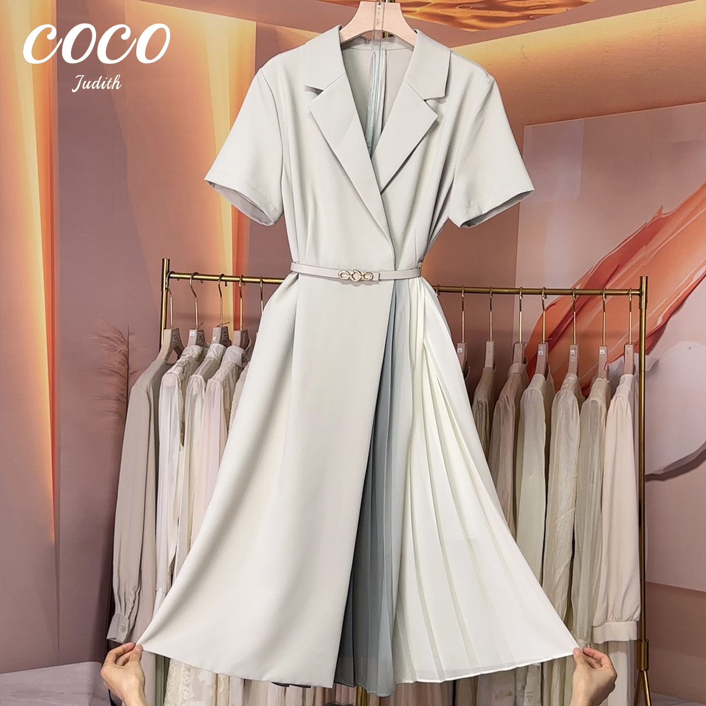 现货【RG432】2025新款时尚气质百搭减龄显瘦设计感女装连衣裙