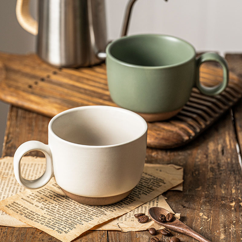 【新品】ezicok沙边系列拼接杯家用ins高级感陶瓷杯