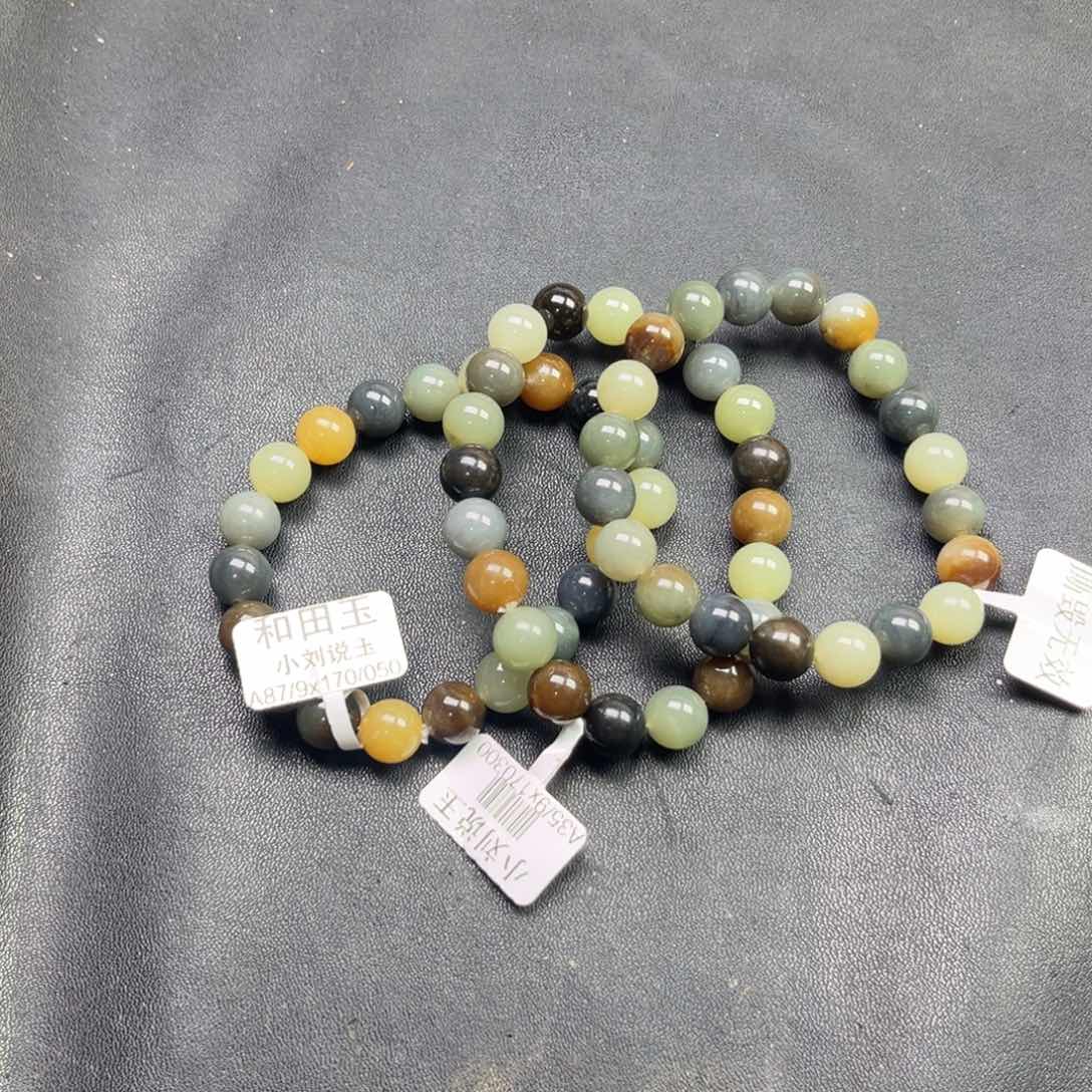 和田玉手链未镶嵌多样性拍一发一新疆楼兰手串卡10