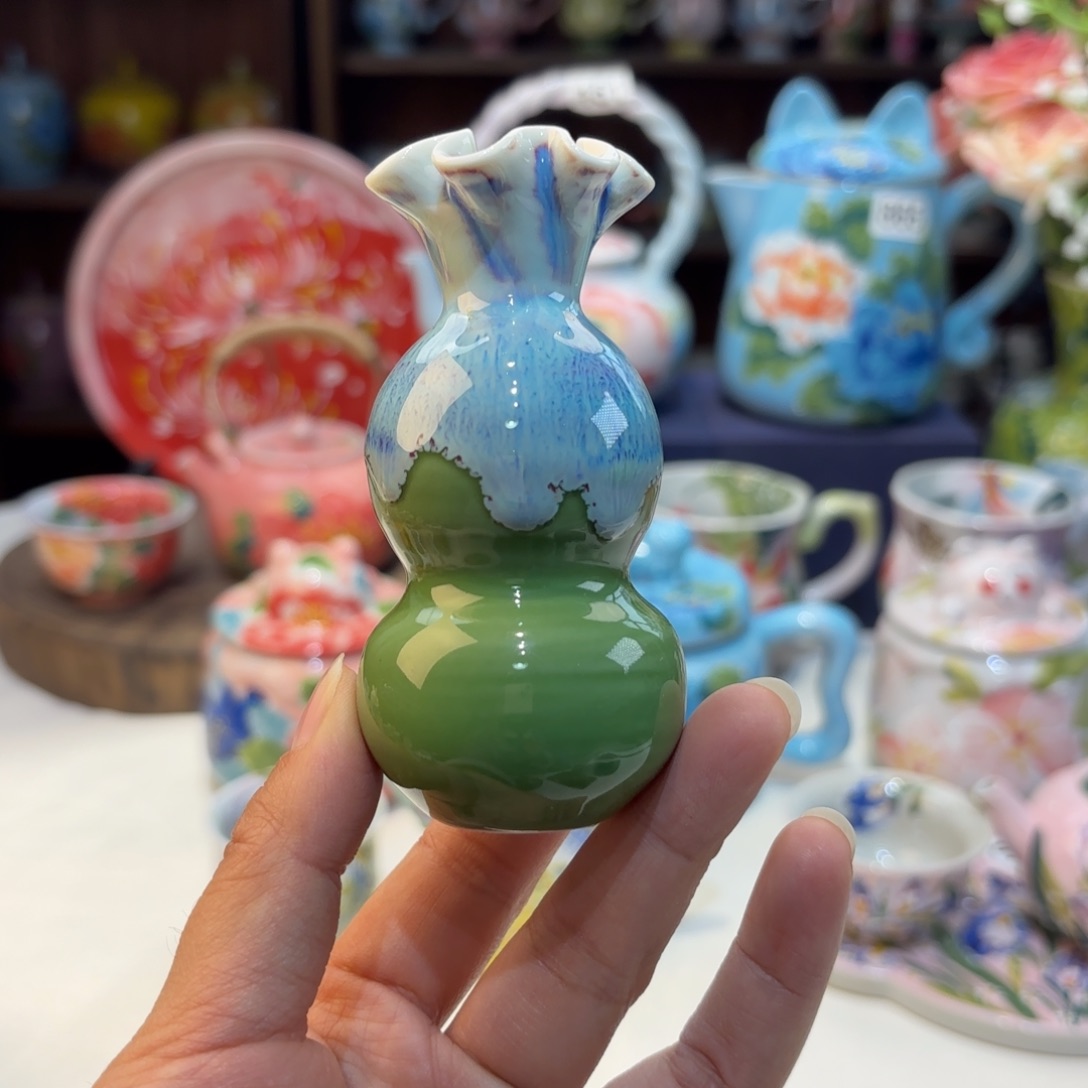 景德镇手绘高温釉下彩陶瓷茶具