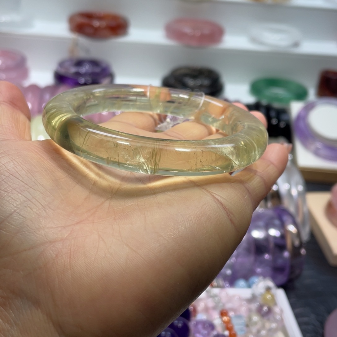 水晶手镯59圈口12号未镶嵌