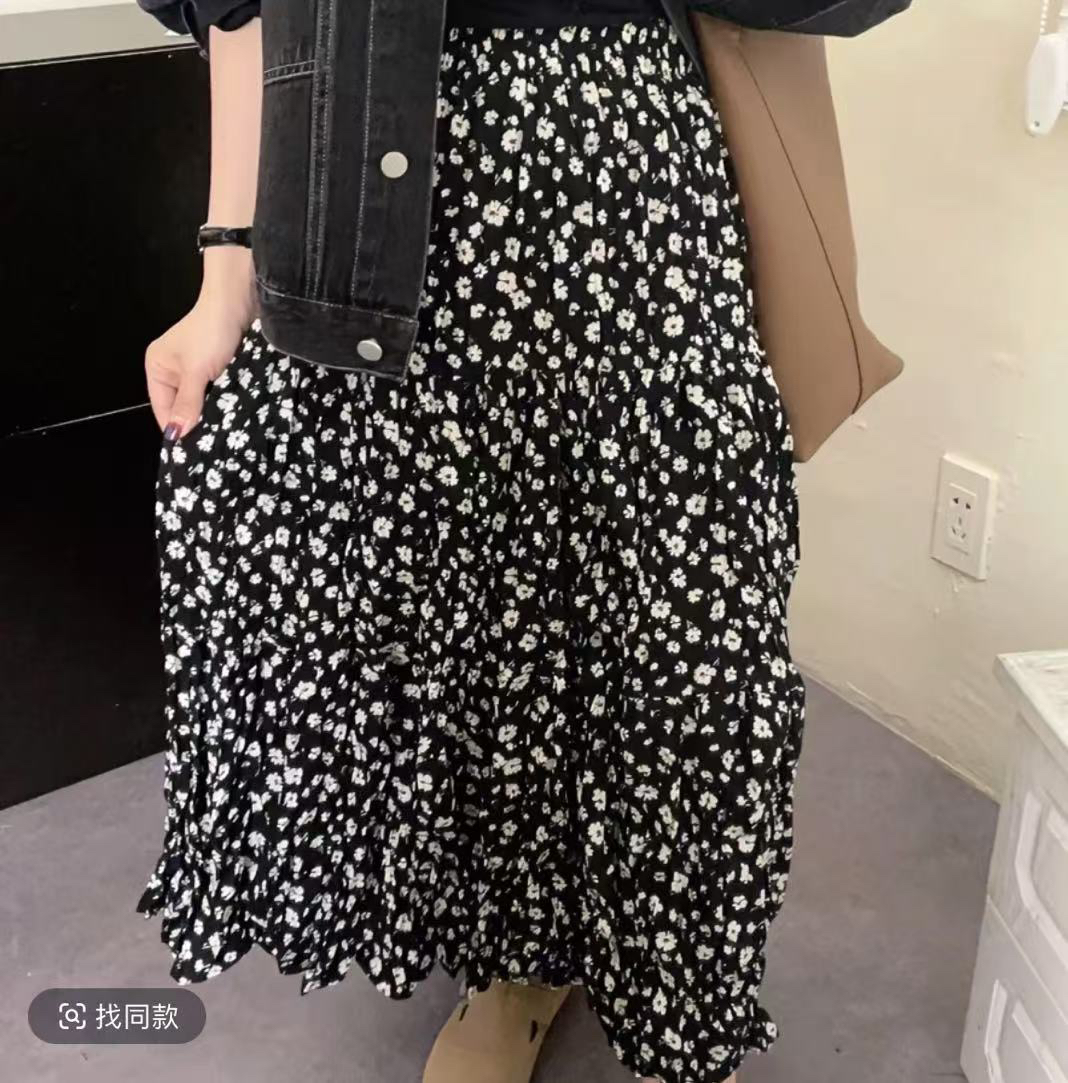 杨姐家 新款碎花裙 百搭洋气半身裙 时尚潮流蛋糕裙女士 5006