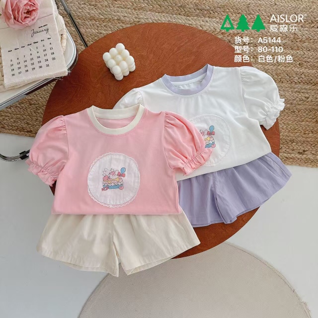 爱森乐卡通可爱短袖套装