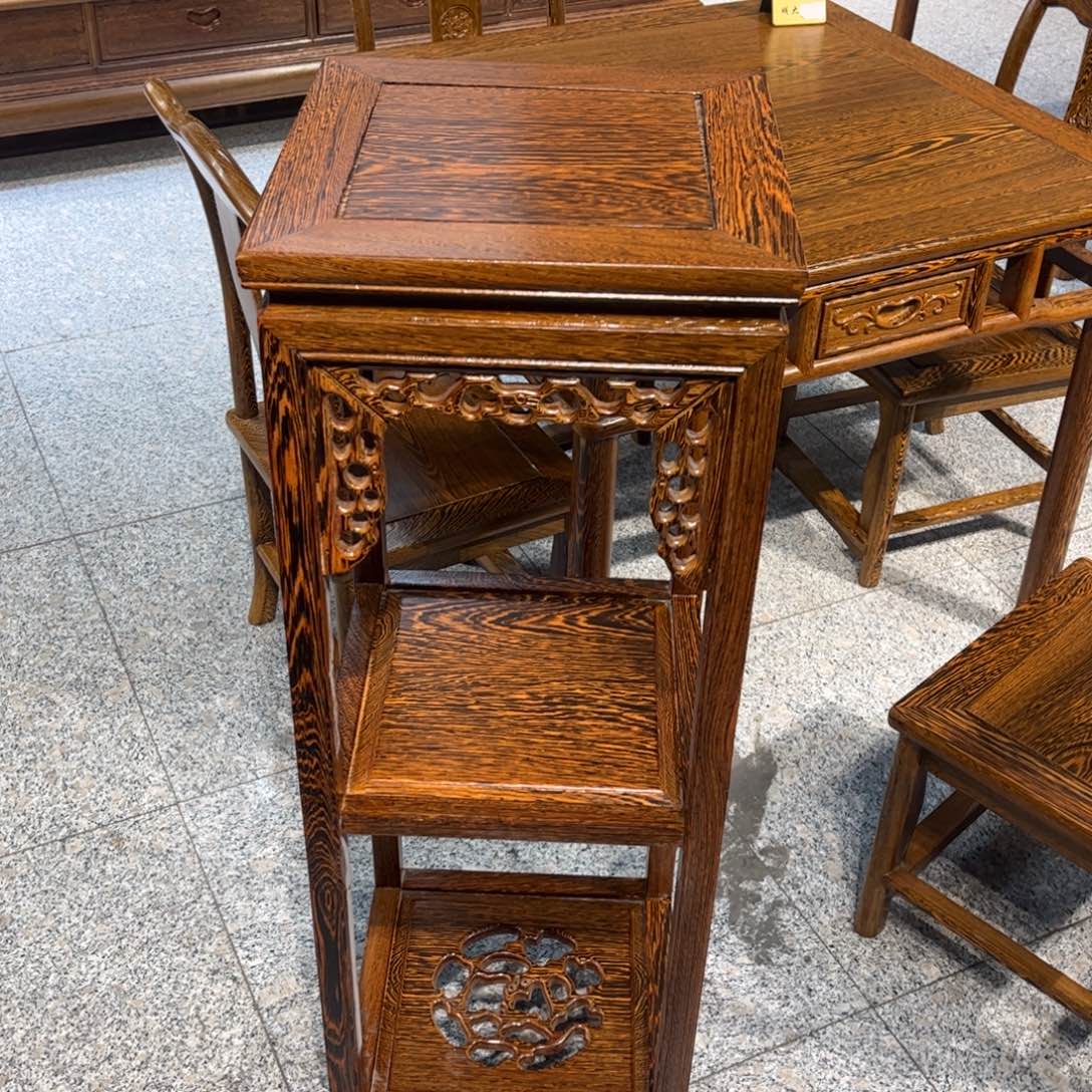 鸡翅木类成套家具1米