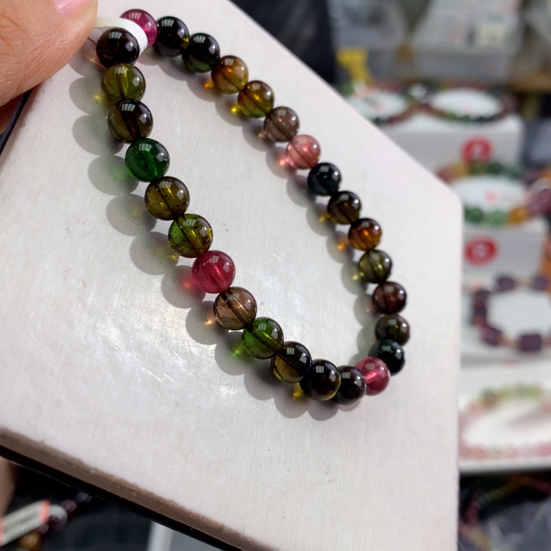 雾***花手链碧玺未镶嵌    