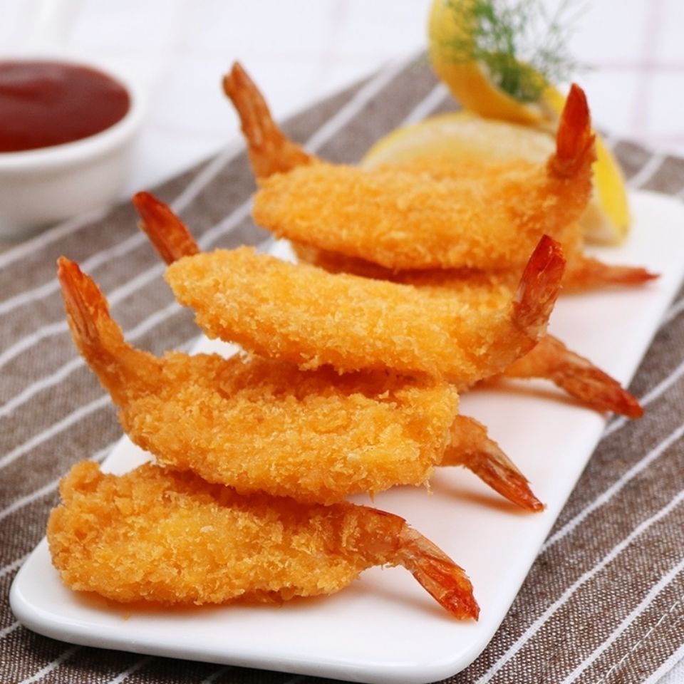 油炸半成品虾排凤尾虾仁速冻海鲜必胜客
