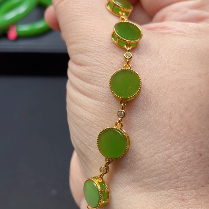 颈饰银S925镶嵌和田玉