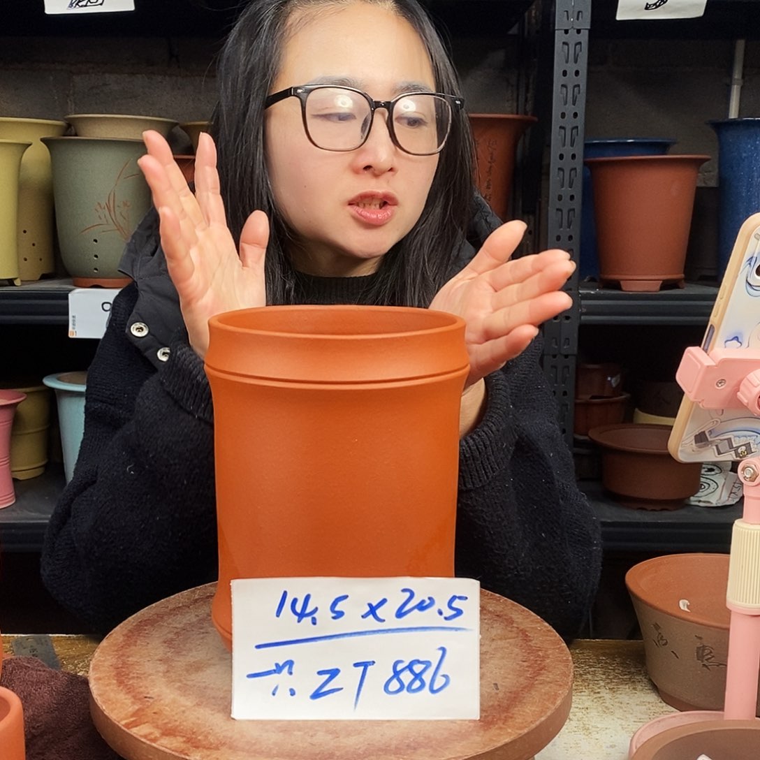 紫砂一只花盆货号ZT886