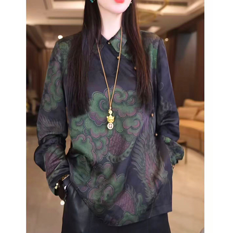 2025秋季新款时尚显瘦气质洋气上衣新中式国风改良复古设计感衬衫