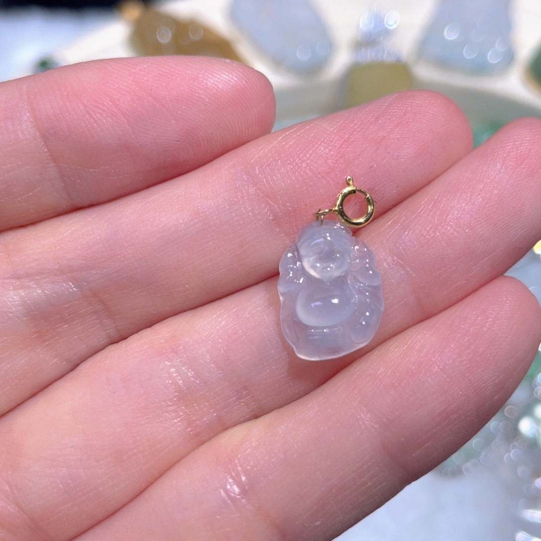 翡翠颈饰18K金镶嵌翡翠