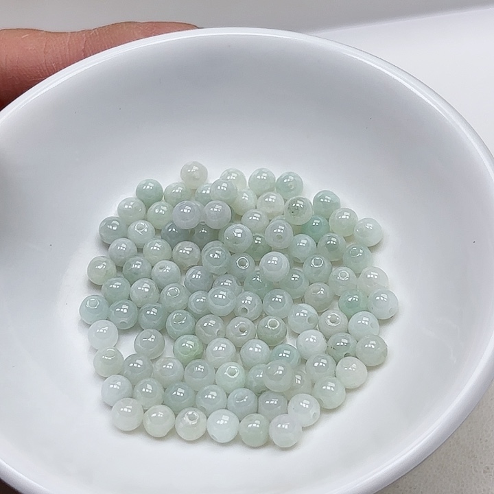 翡翠手链未镶嵌散珠100+10颗卡4.5