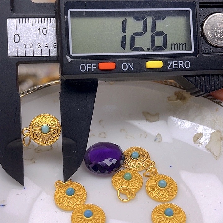 银S925镶嵌颈饰紫晶紫晶925镶嵌138