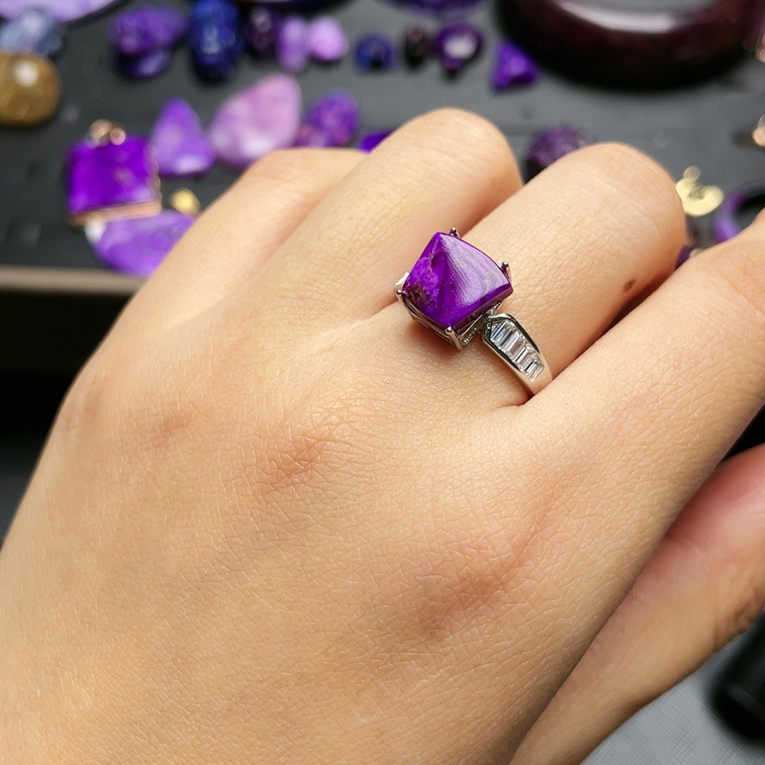 苏纪石（舒俱来）戒指银S925镶嵌