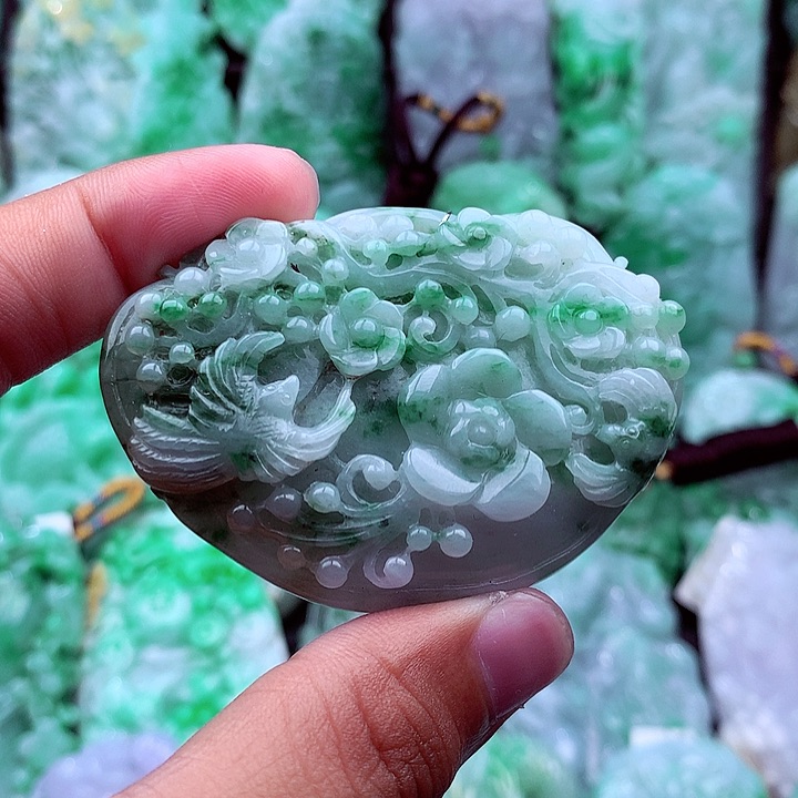 翡翠未镶嵌吊坠(不含链)