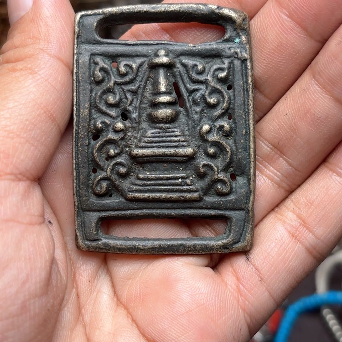 铜星月菩提吊坠项链