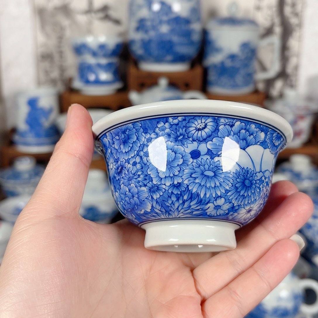 杯青花瓷器手绘作品杯